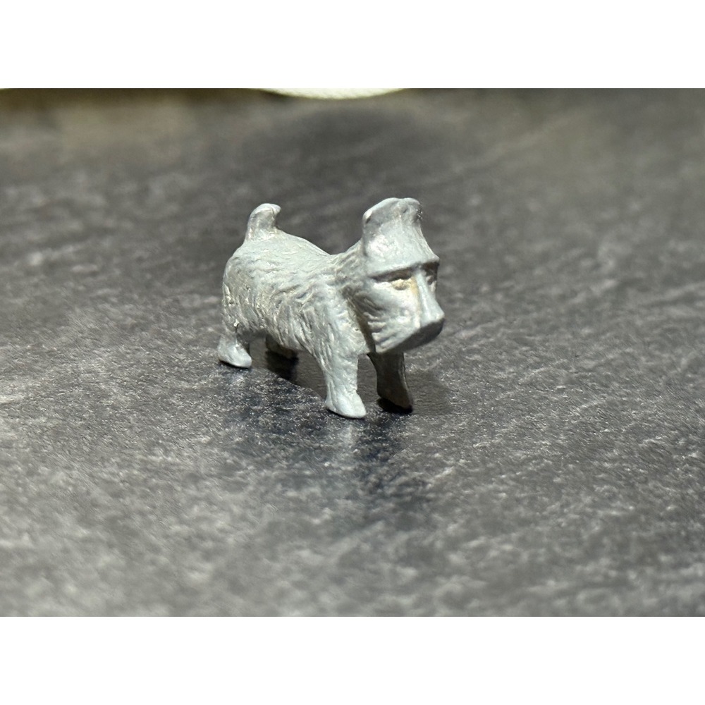 Vintage 1970s Monopoly Scottie‎ Dog Game Token Replacement Piece Pewter